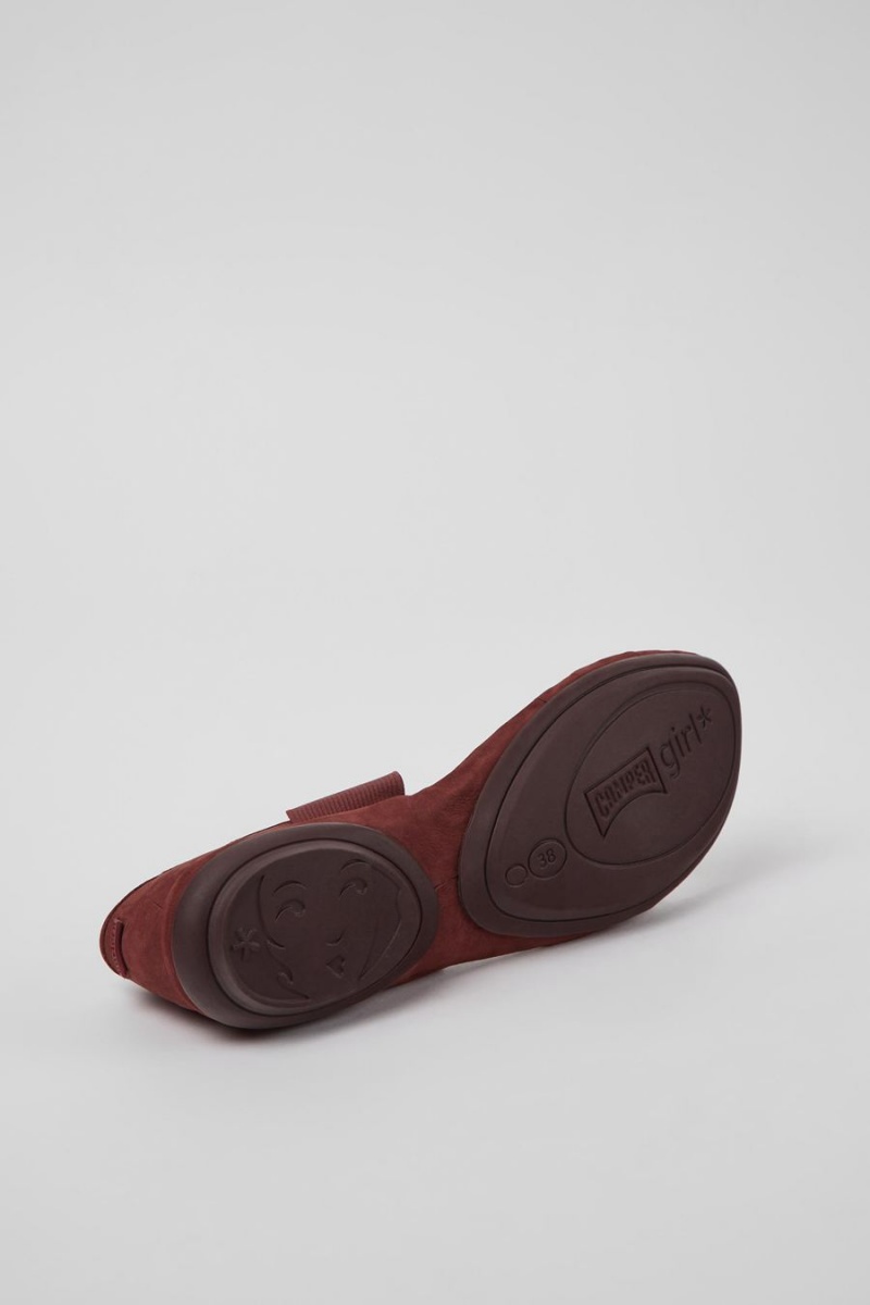 Sandalias Camper Right Nubuck Mujer Burdeos | DKYTX-3219