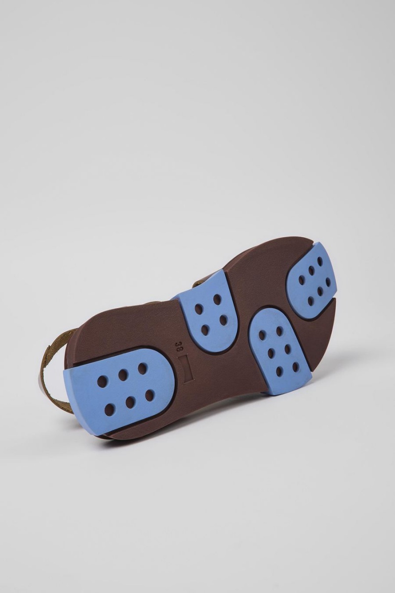 Sandalias Camper Set Cuero Mujer Burdeos | GXBLD-9672