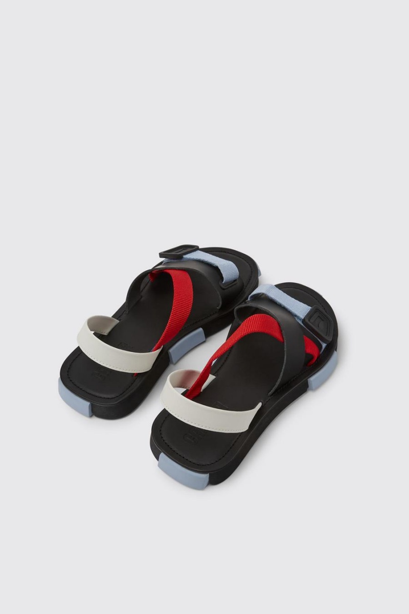 Sandalias Camper Set Hombre Negras | OPIHQ-3079