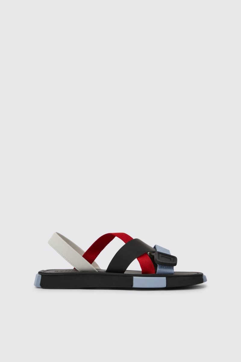Sandalias Camper Set Hombre Negras | OPIHQ-3079