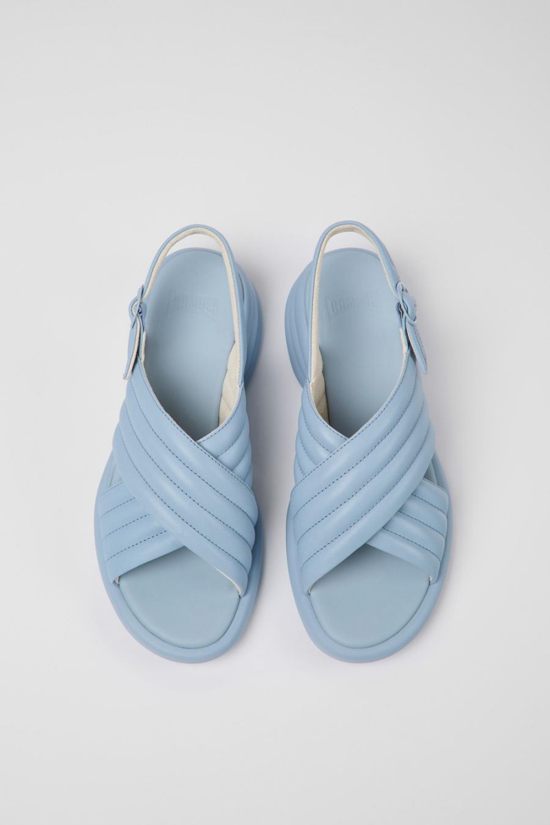 Sandalias Camper Spiro Cuero Mujer Azules | NZAVR-9307