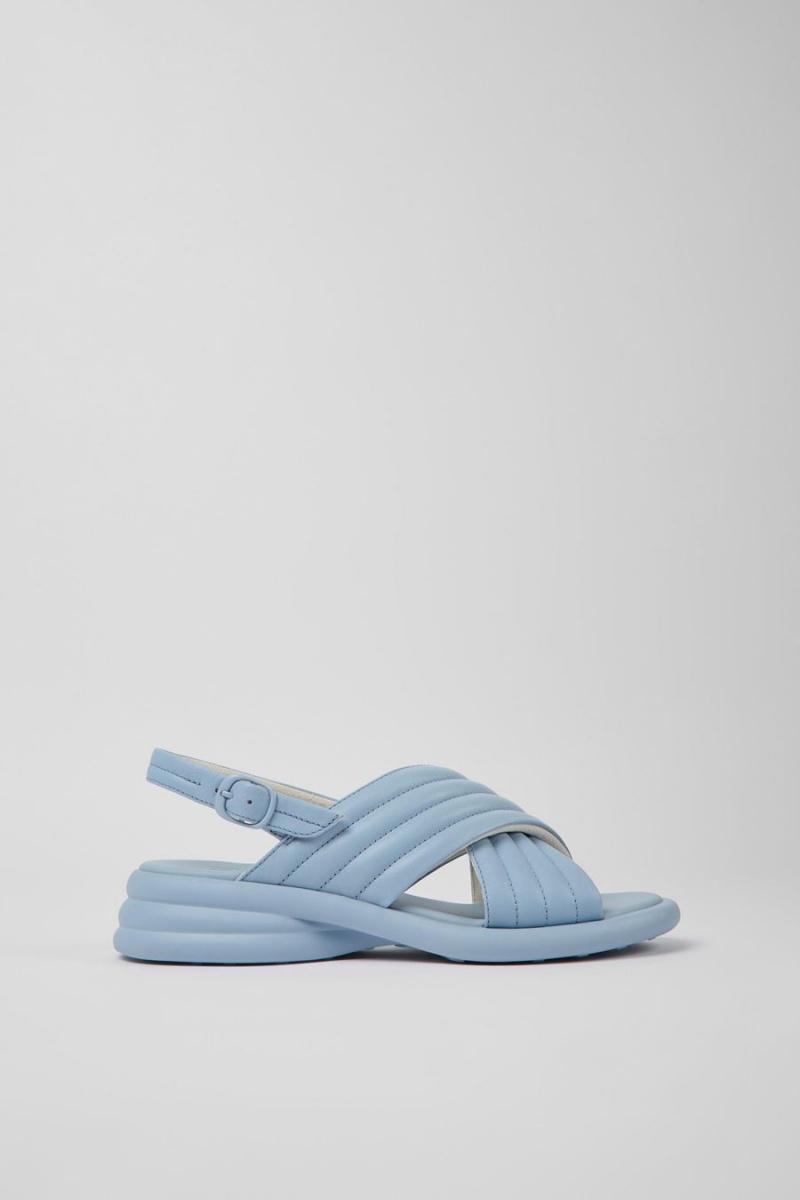 Sandalias Camper Spiro Cuero Mujer Azules | NZAVR-9307