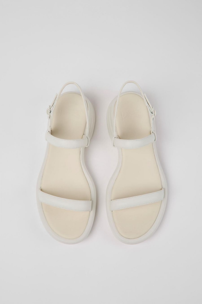 Sandalias Camper Spiro Cuero Mujer Blancas | UCFDN-5728