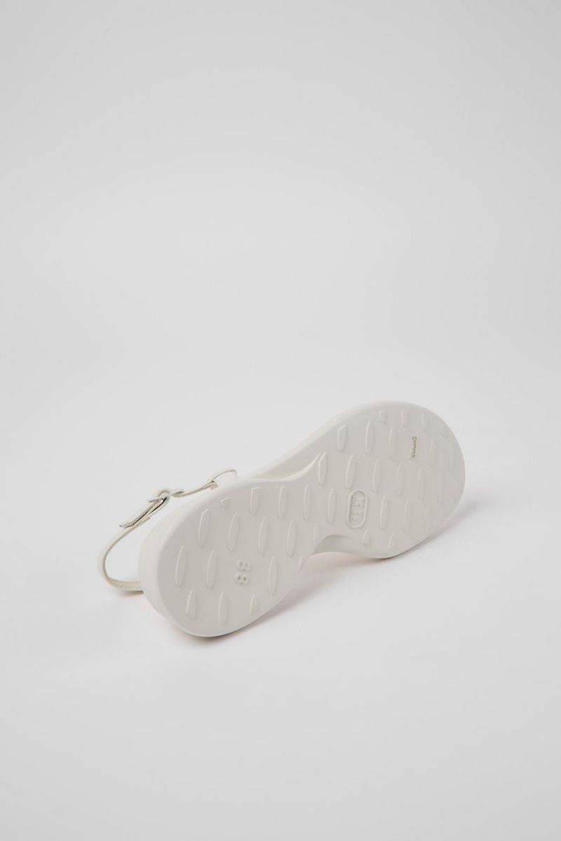 Sandalias Camper Spiro Cuero Mujer Blancas | UCFDN-5728