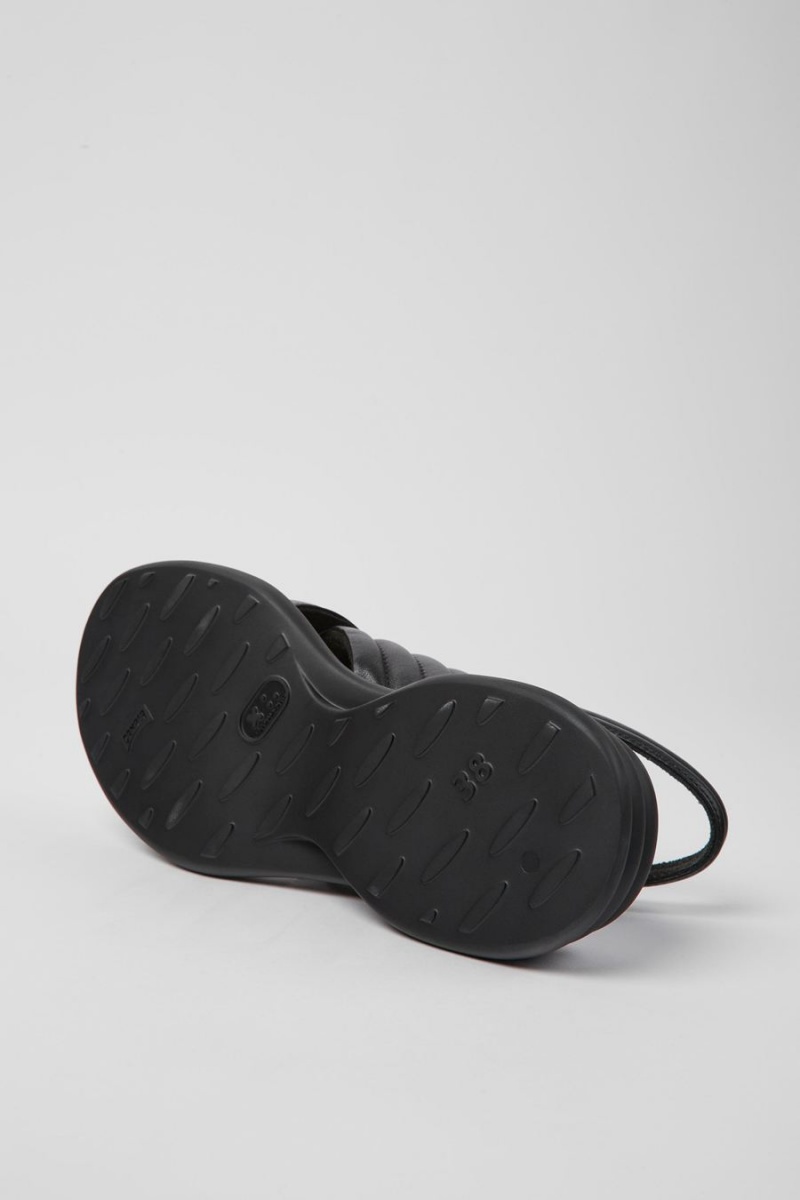 Sandalias Camper Spiro Cuero Mujer Negras | ELCIY-6241