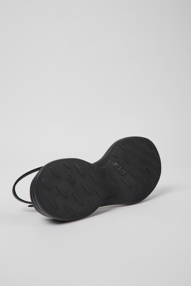 Sandalias Camper Spiro Cuero Mujer Negras | RZHXI-9820