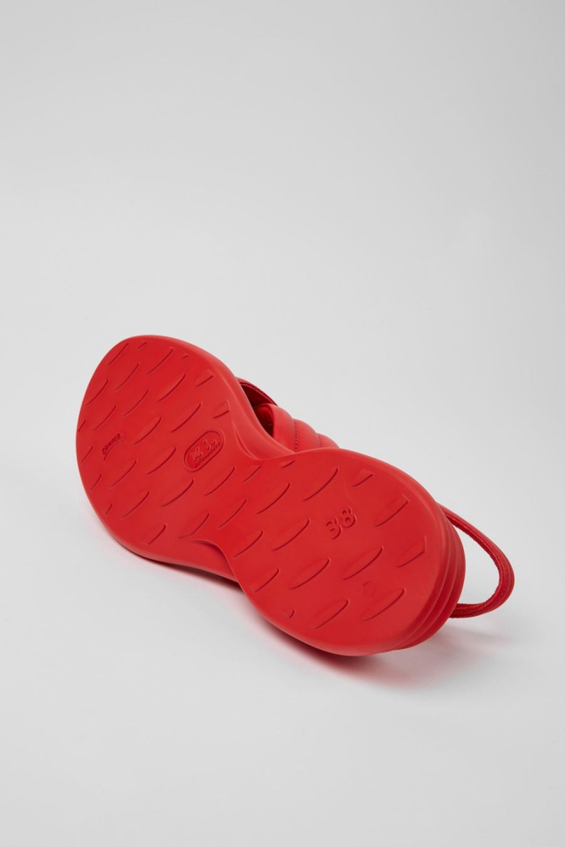 Sandalias Camper Spiro Cuero Mujer Rojas | LIQTH-7241