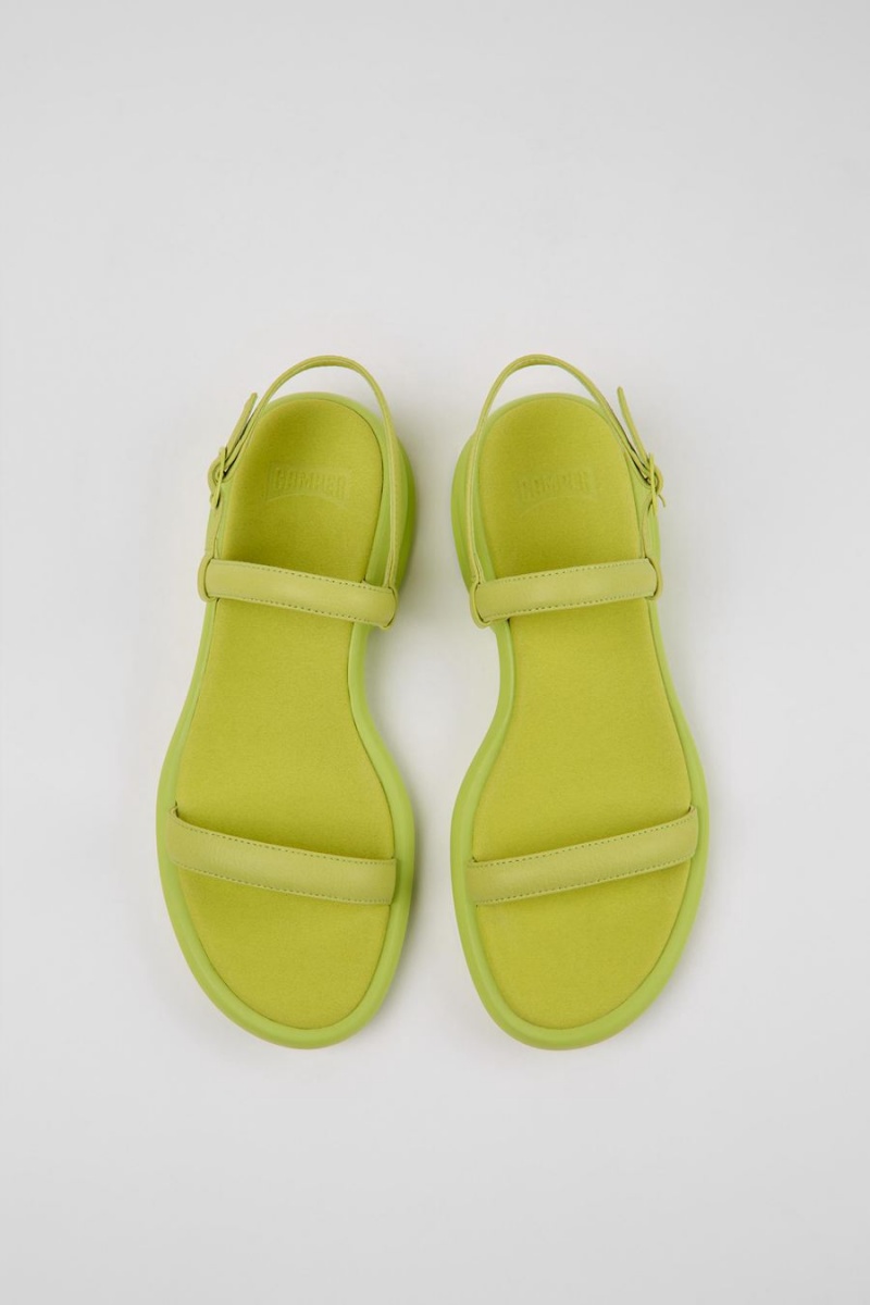 Sandalias Camper Spiro Cuero Mujer Verde | ZNTYP-2503