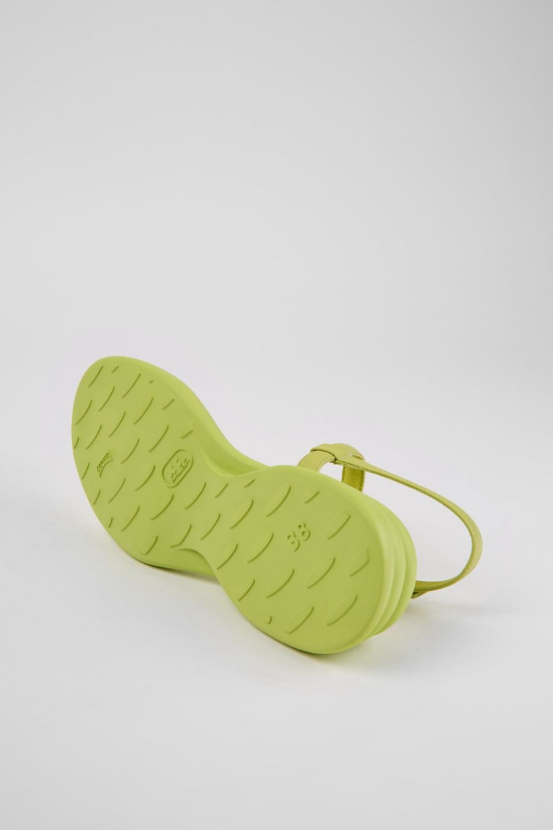 Sandalias Camper Spiro Cuero Mujer Verde | ZNTYP-2503