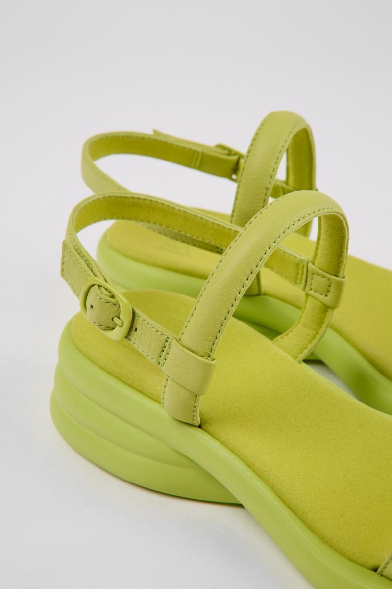Sandalias Camper Spiro Cuero Mujer Verde | ZNTYP-2503