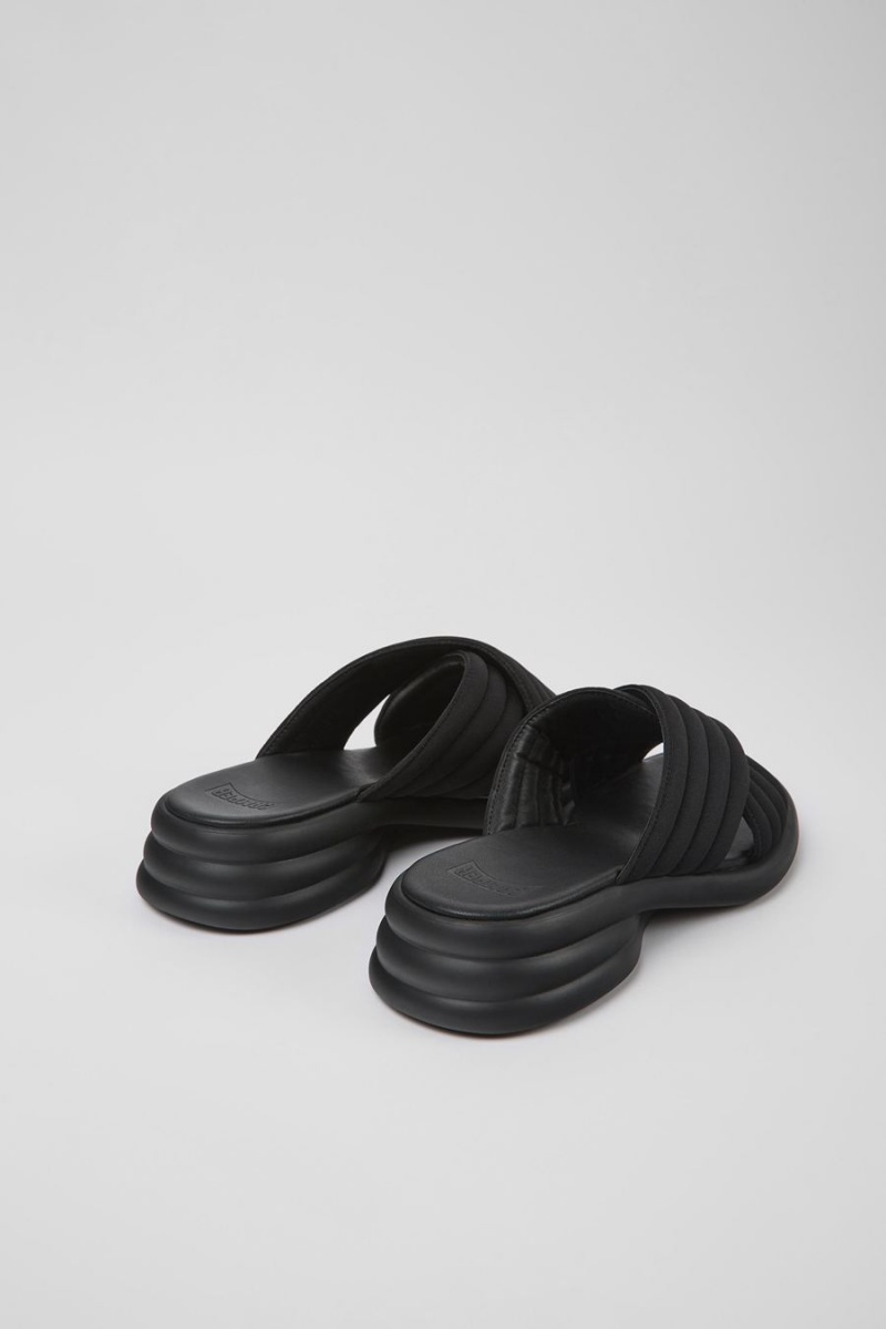 Sandalias Camper Spiro Textil Mujer Negras | AFRWE-2195
