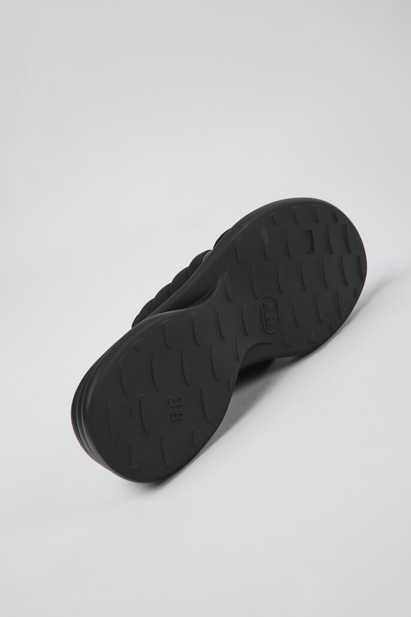 Sandalias Camper Spiro Textil Mujer Negras | AFRWE-2195