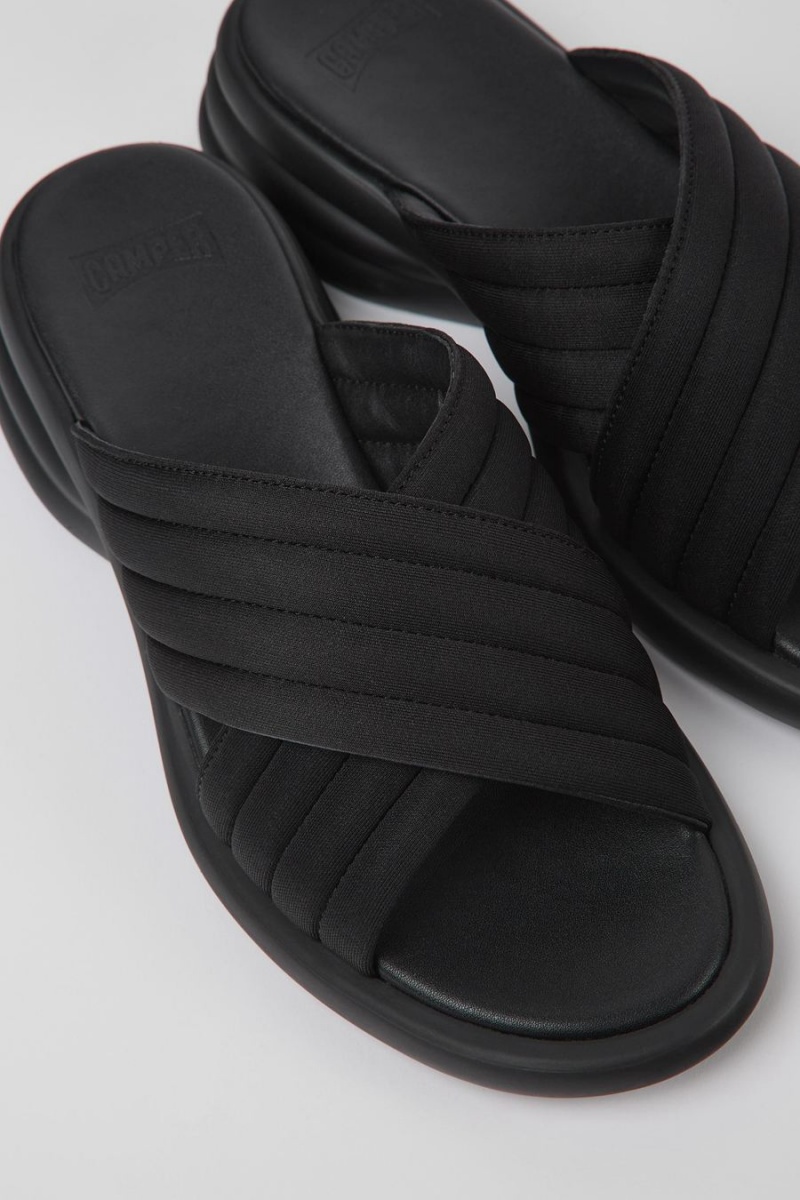 Sandalias Camper Spiro Textil Mujer Negras | AFRWE-2195