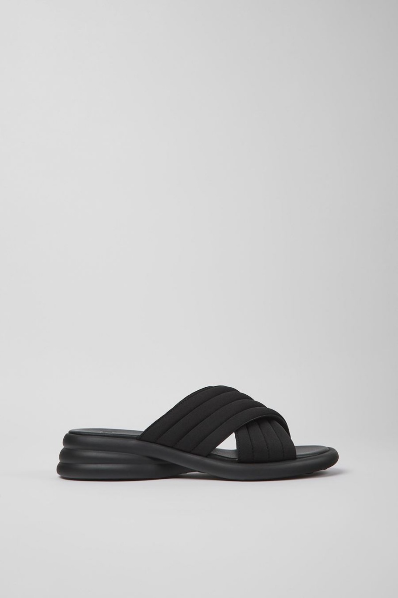 Sandalias Camper Spiro Textil Mujer Negras | AFRWE-2195