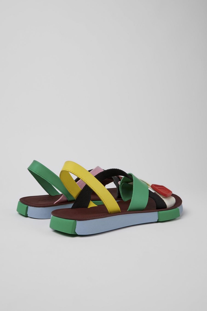 Sandalias Camper Twins Cuero Hombre Multicolor | KLYFS-3470