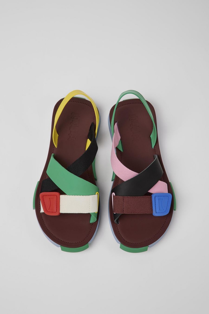 Sandalias Camper Twins Cuero Hombre Multicolor | KLYFS-3470