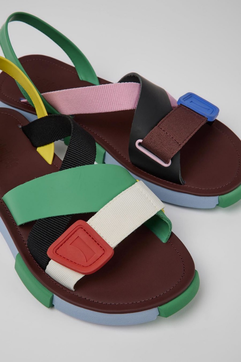 Sandalias Camper Twins Cuero Hombre Multicolor | KLYFS-3470