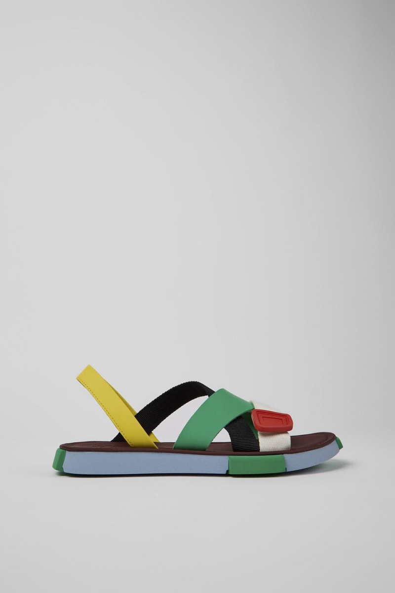 Sandalias Camper Twins Cuero Hombre Multicolor | KLYFS-3470