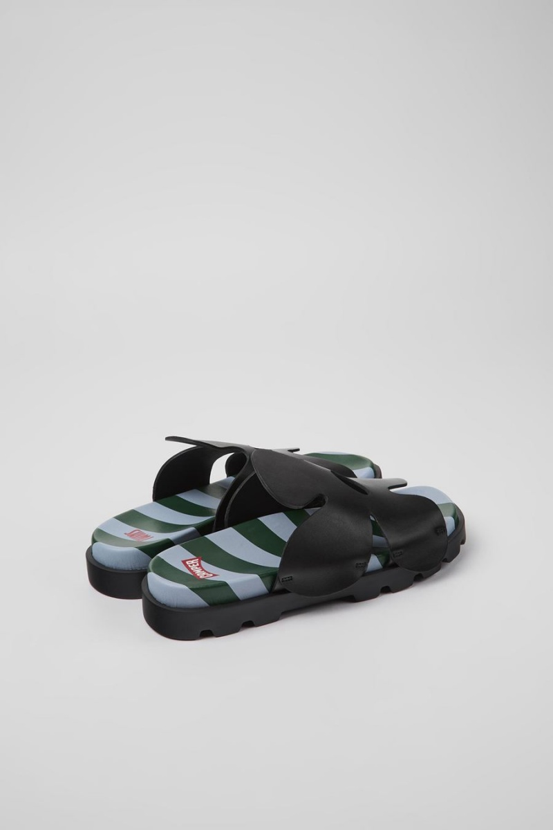 Sandalias Camper Twins Cuero Mujer Negras | IXZNW-2531