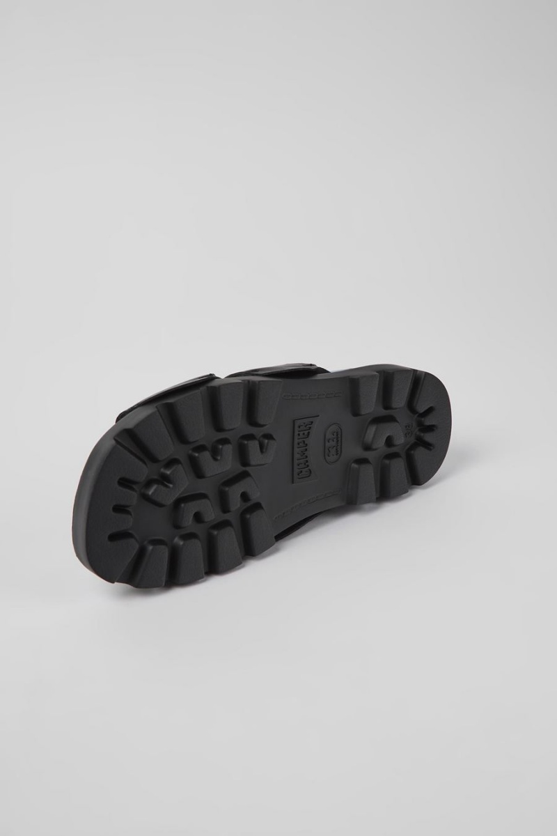 Sandalias Camper Twins Cuero Mujer Negras | IXZNW-2531