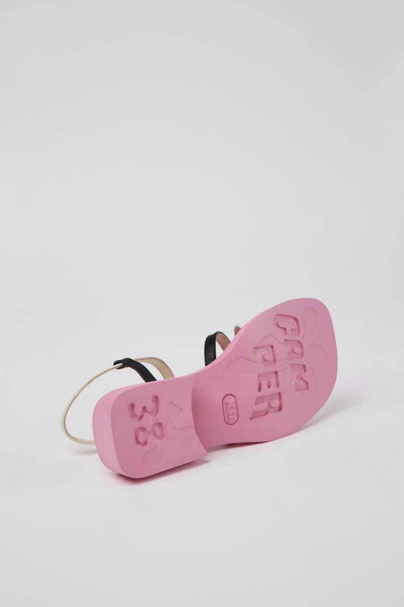 Sandalias Camper Twins Cuero Mujer Rosas | PJMRL-4571