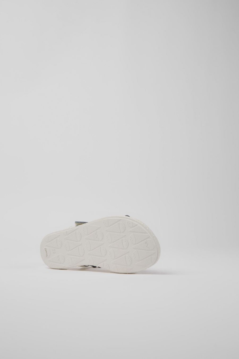 Sandalias Camper Twins Cuero Niña Blancas | MHDEY-3761