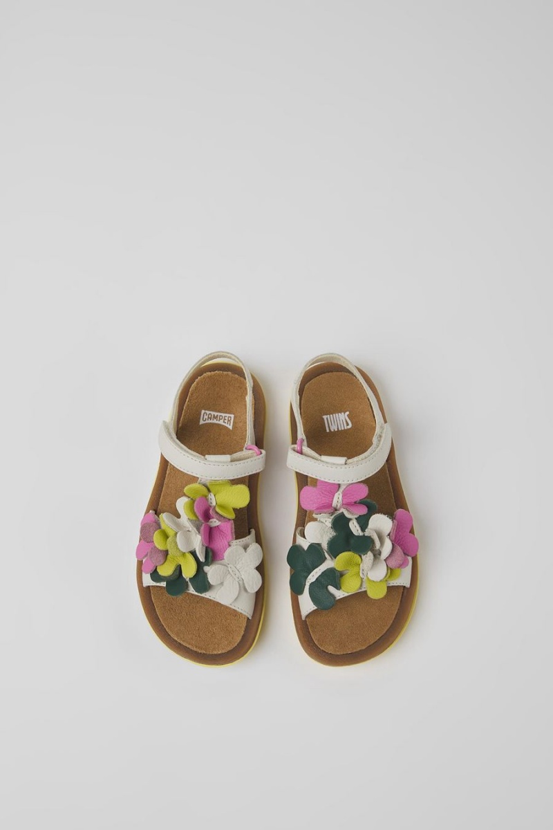 Sandalias Camper Twins Cuero Niña Multicolor | QGZCO-9216
