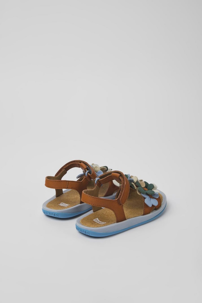 Sandalias Camper Twins Cuero Niña Multicolor | MNVUE-9615