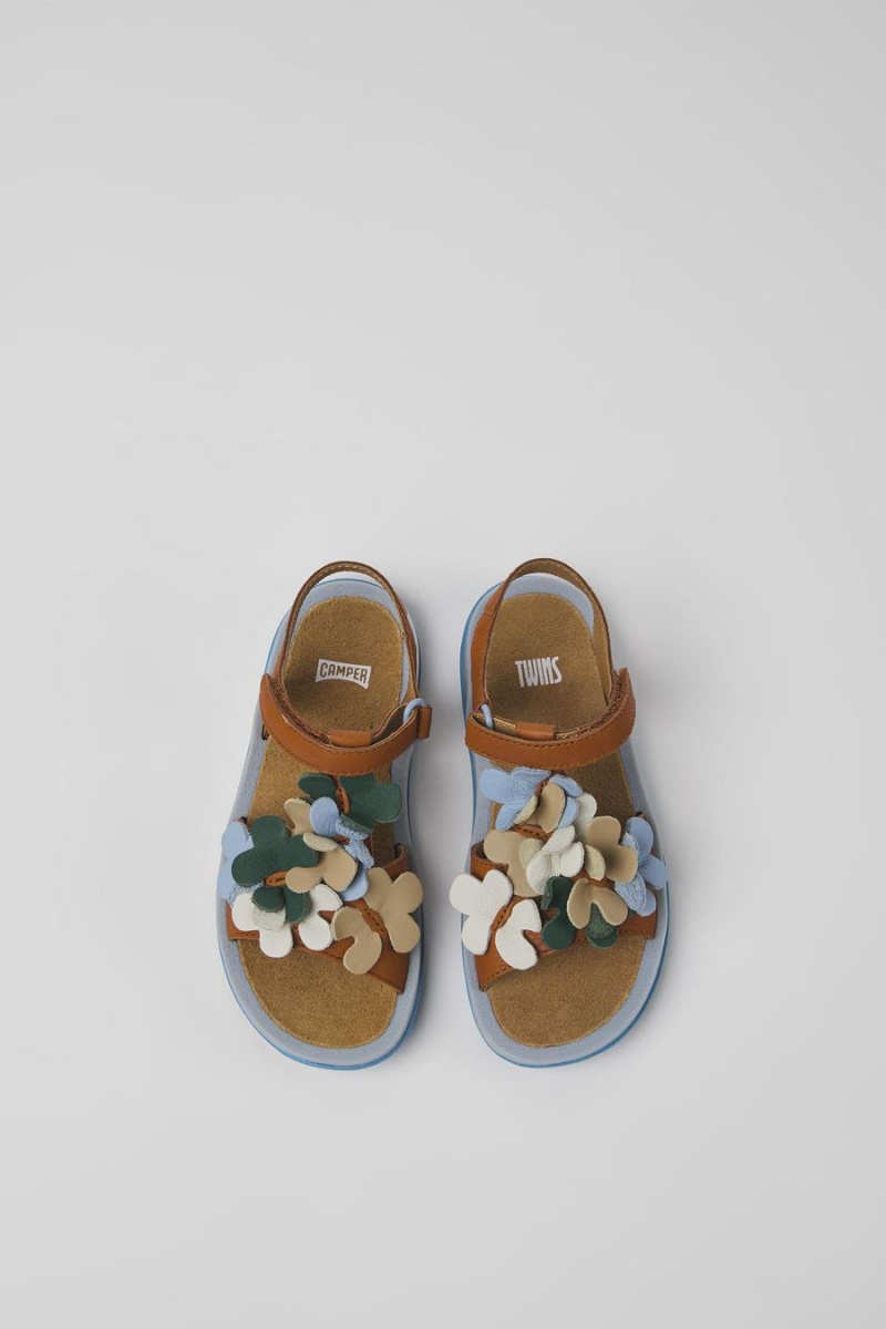 Sandalias Camper Twins Cuero Niña Multicolor | MNVUE-9615