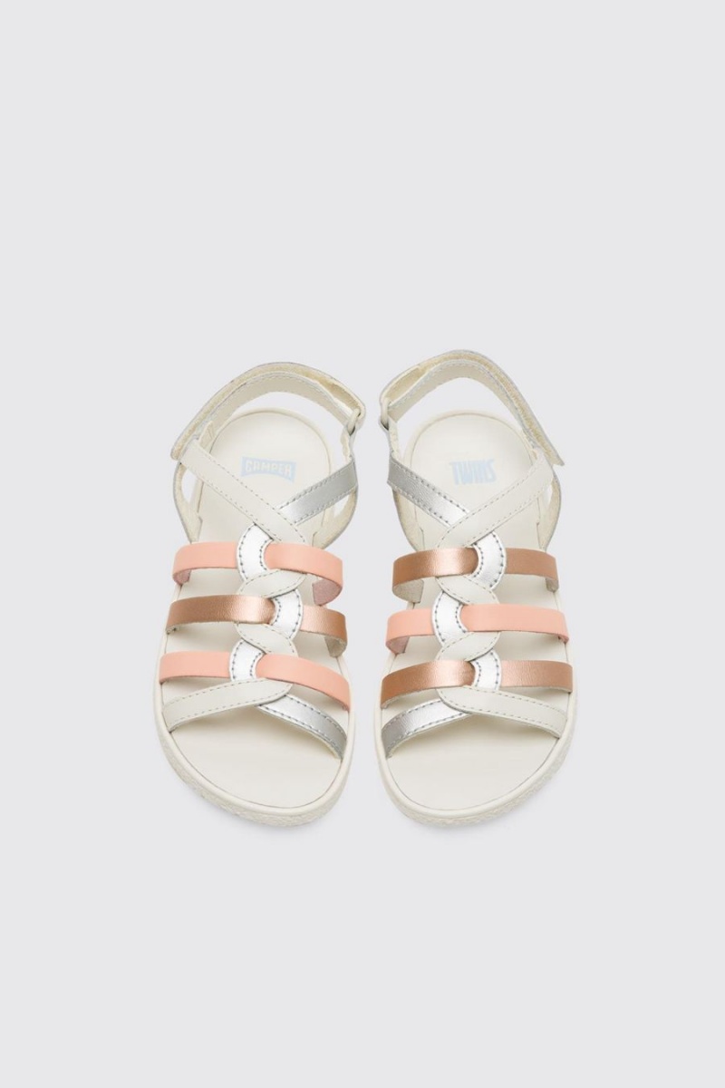 Sandalias Camper Twins Niña Blancas | JOAXB-3578