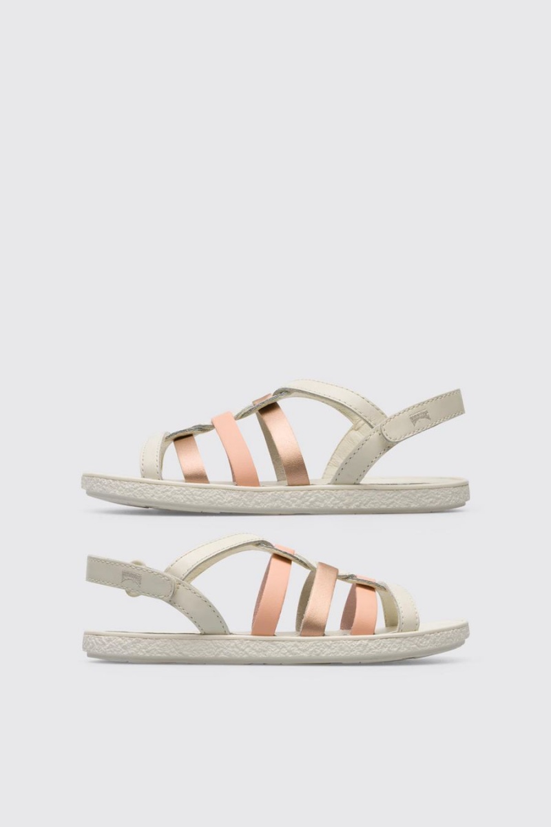Sandalias Camper Twins Niña Blancas | JOAXB-3578
