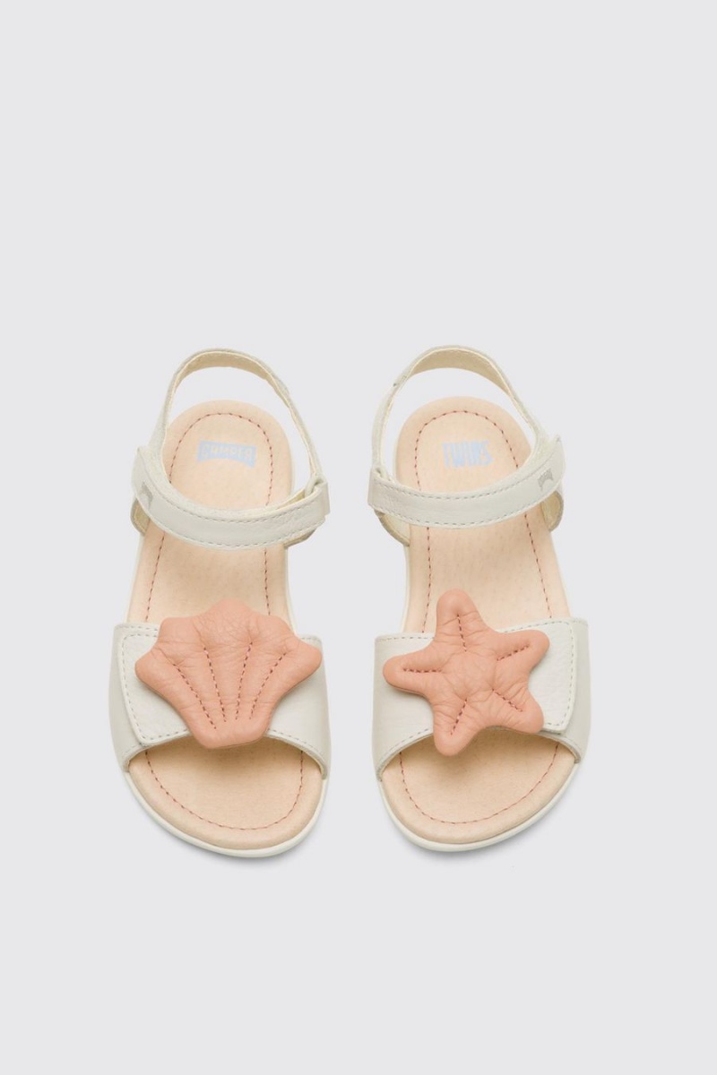 Sandalias Camper Twins Niña Blancas | XARBT-3248