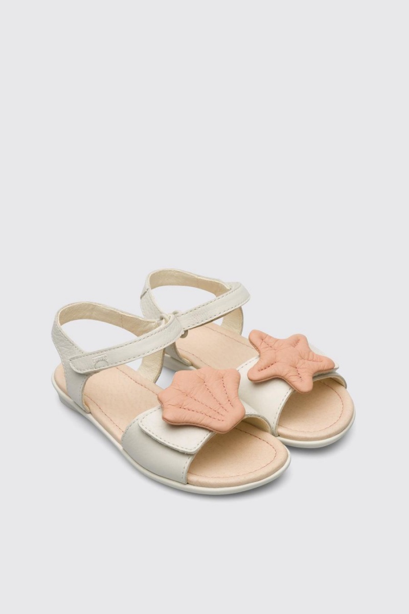 Sandalias Camper Twins Niña Blancas | XARBT-3248