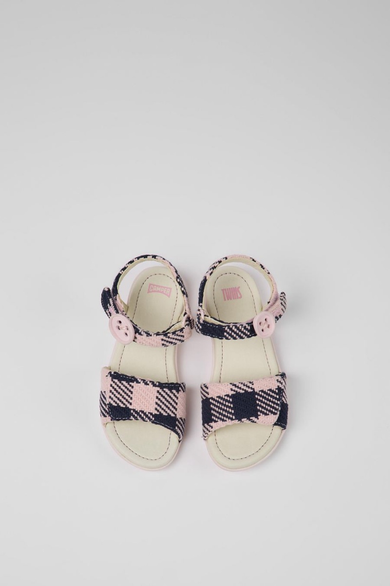 Sandalias Camper Twins Niña Rosas | DJMVP-6912