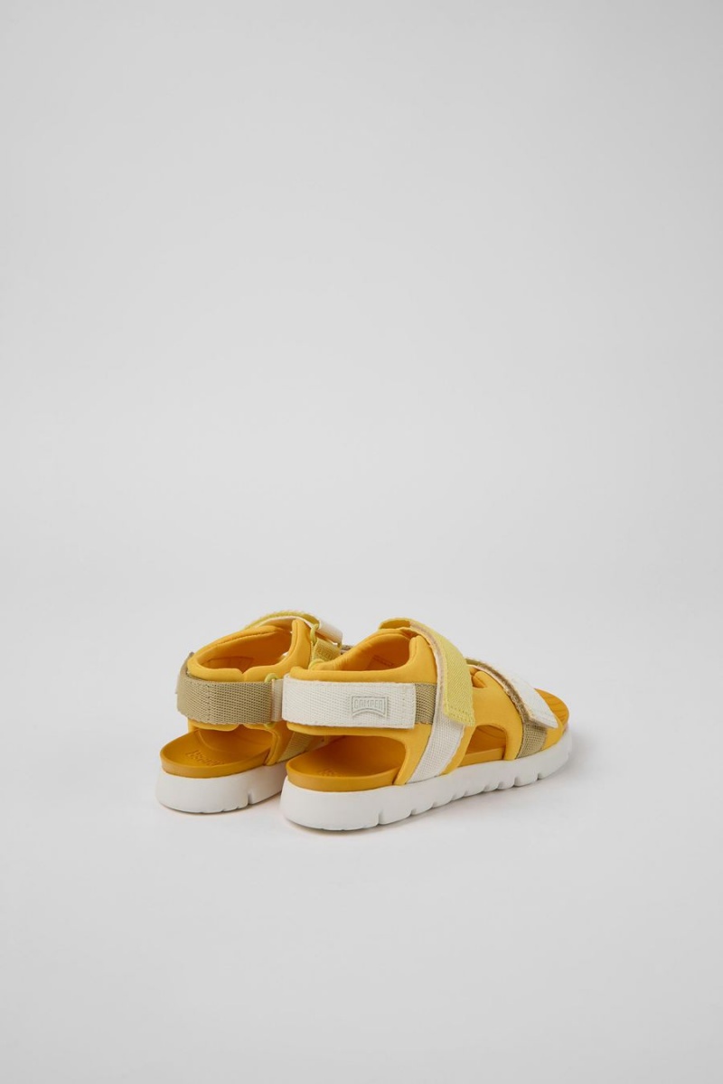 Sandalias Camper Twins Textil Niña Naranjas | KRPZV-8132