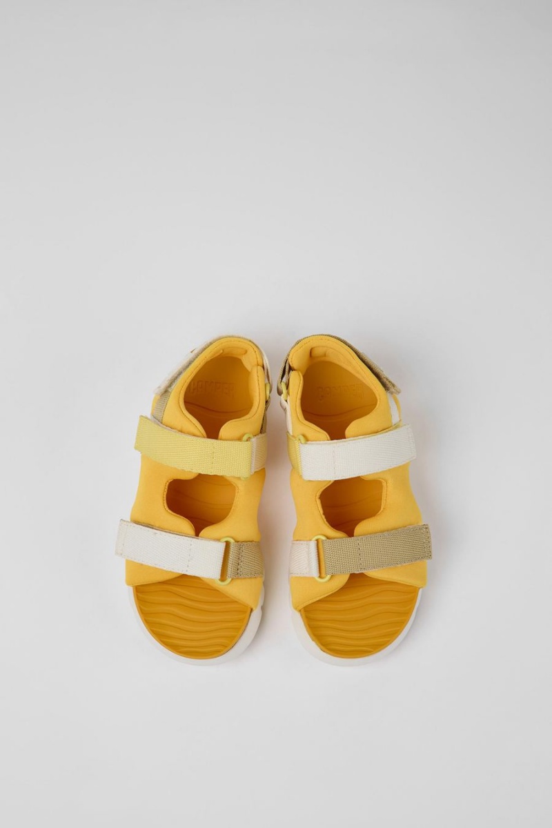Sandalias Camper Twins Textil Niña Naranjas | KRPZV-8132