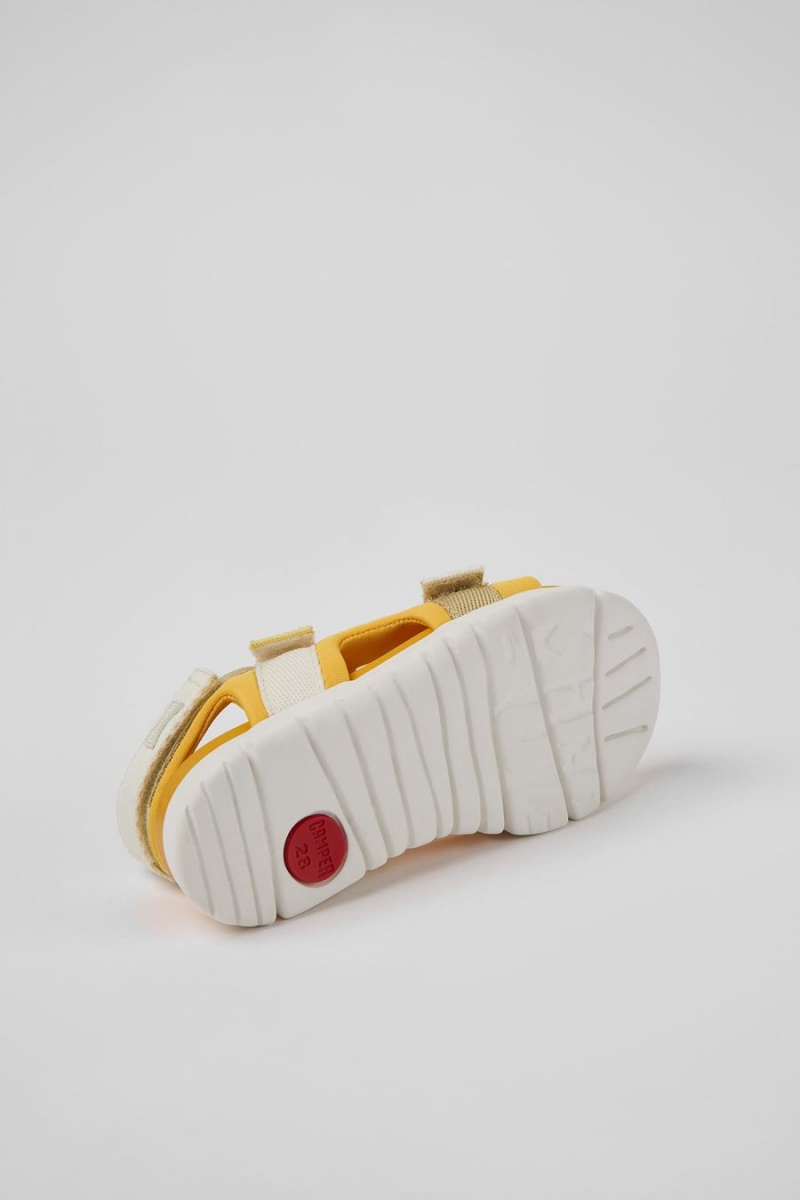 Sandalias Camper Twins Textil Niña Naranjas | KRPZV-8132