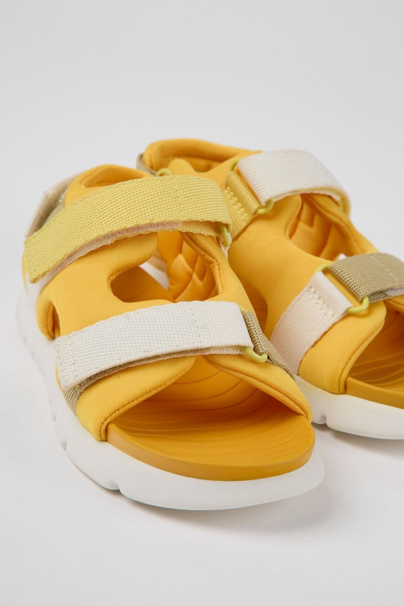 Sandalias Camper Twins Textil Niña Naranjas | KRPZV-8132