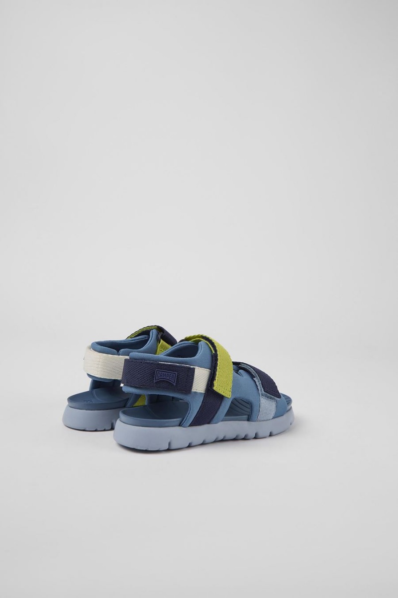 Sandalias Camper Twins Textil Niño Azules | YRVOX-7819