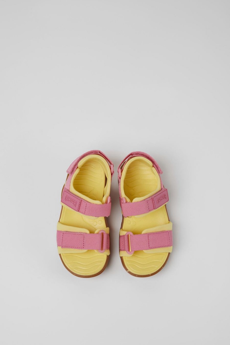 Sandalias Camper Wous Textil Niña Rosas | UQGDY-2180