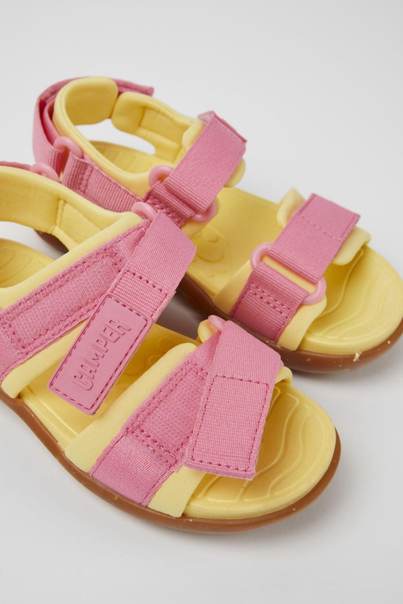Sandalias Camper Wous Textil Niña Rosas | UQGDY-2180