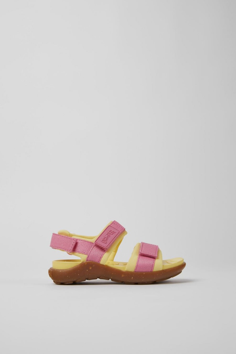 Sandalias Camper Wous Textil Niña Rosas | UQGDY-2180