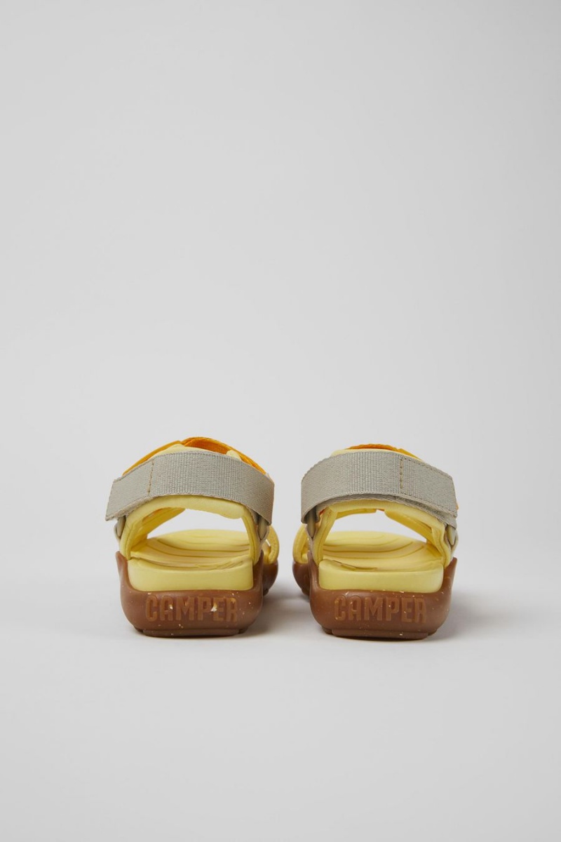 Sandalias Camper Wous Textil Niño Amarillo | AGYPL-2586