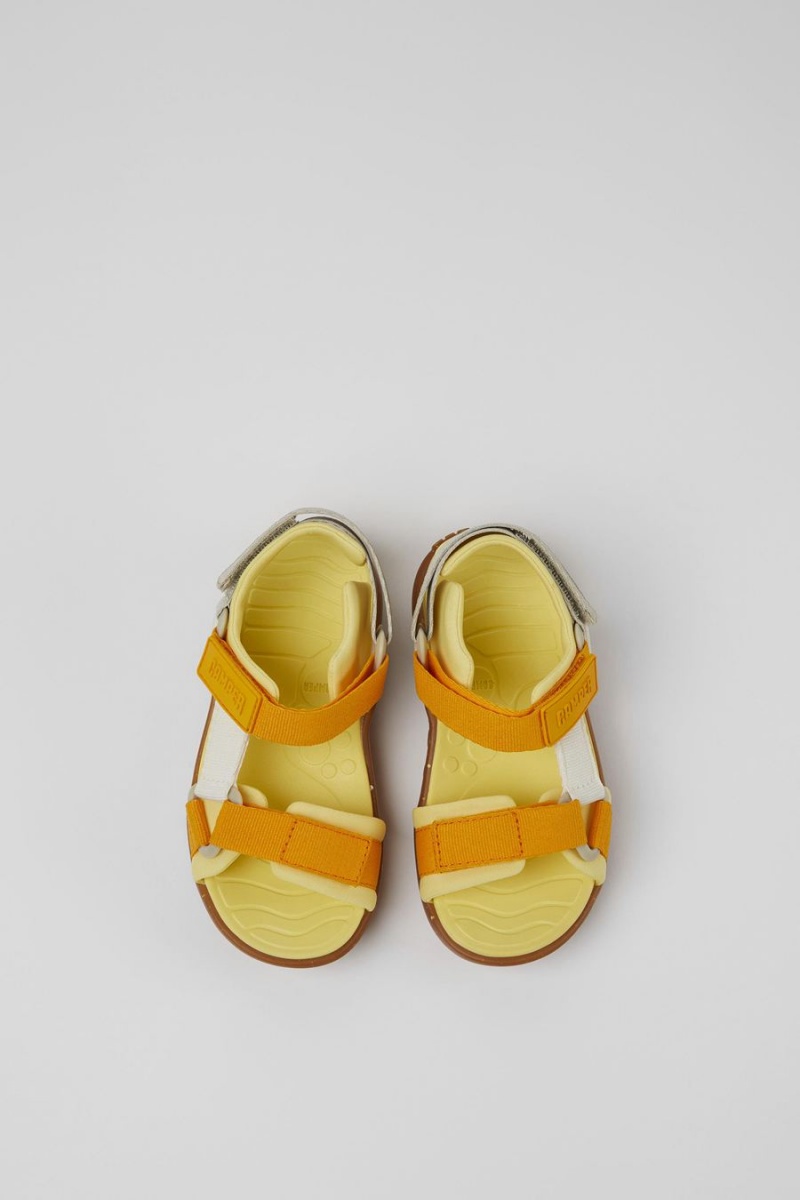 Sandalias Camper Wous Textil Niño Amarillo | AGYPL-2586