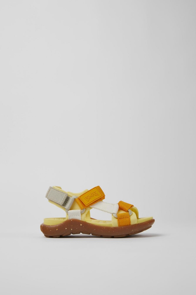 Sandalias Camper Wous Textil Niño Amarillo | AGYPL-2586
