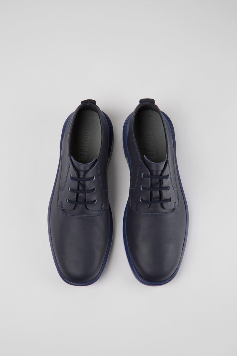 Slip On Camper Bill With Laces Hombre Azul Marino | YSIKE-3219