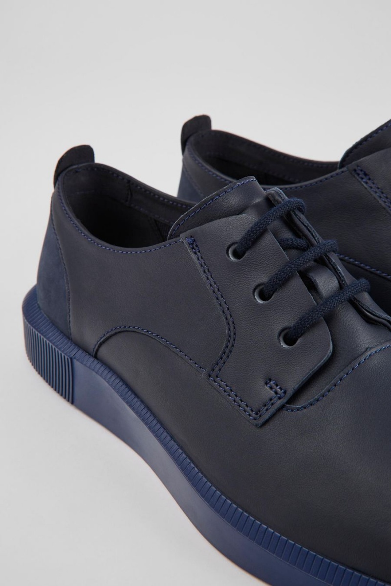 Slip On Camper Bill With Laces Hombre Azul Marino | YSIKE-3219