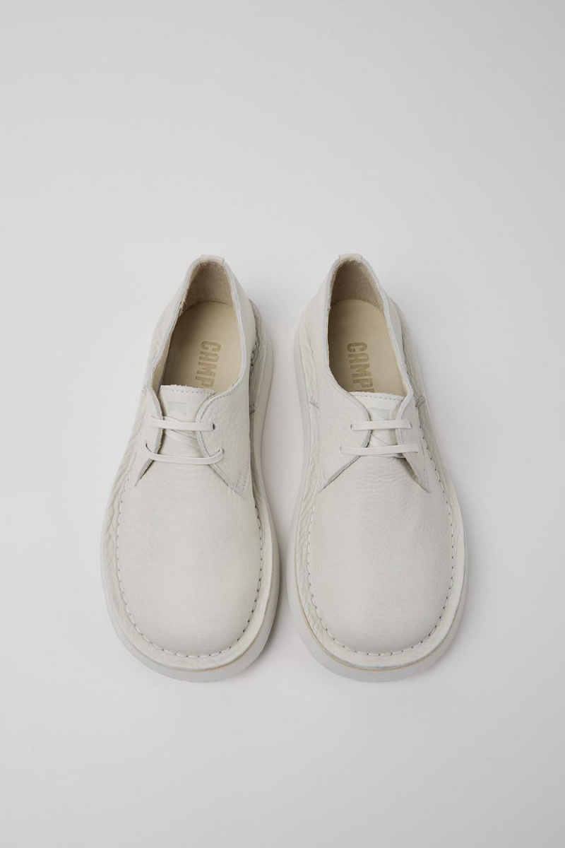 Slip On Camper Brothers Polze Cuero Mujer Blancas | VCGAX-5729