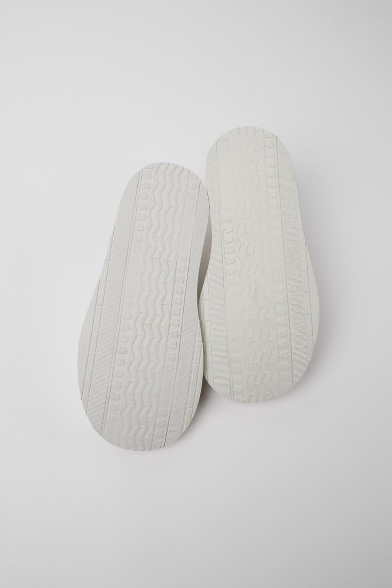 Slip On Camper Brothers Polze Cuero Mujer Blancas | VCGAX-5729