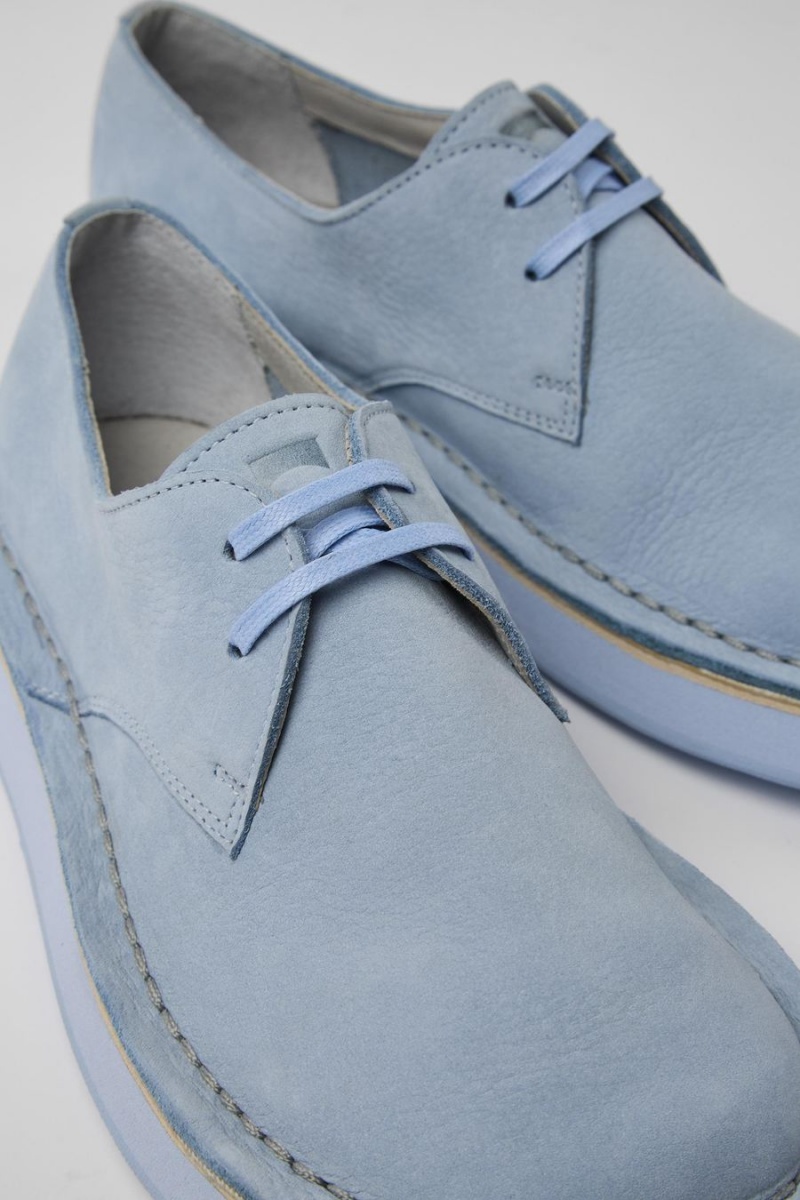 Slip On Camper Brothers Polze Cuero Mujer Azules | LSQCX-2357